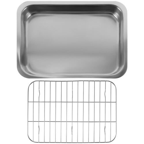 Stainless Steel Roasting Pan with Rack and Handles 2