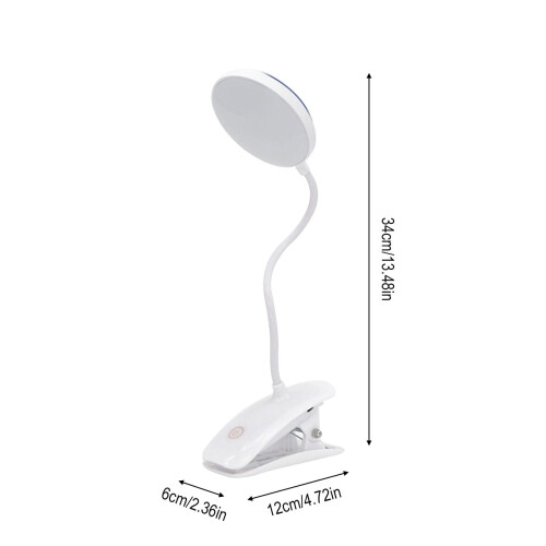 LED-skrivebordslampe med klips og USB-opladning 2