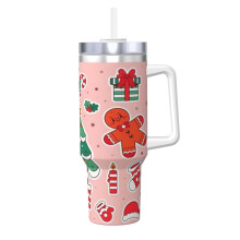 Personalized 40oz Stainless Steel Tumbler with Handle and