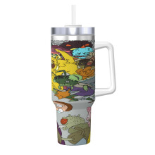 Rick and Morty Stainless Steel Tumbler 40 oz with Handle