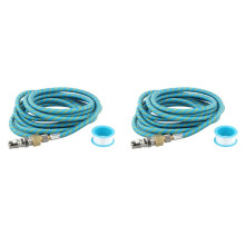 2pcs 3 Meter/9.84Ft Nylon Braided Airbrush Air Hose Standard 1/8Inch-1/4Inch Adapter Suit for Air Bursh