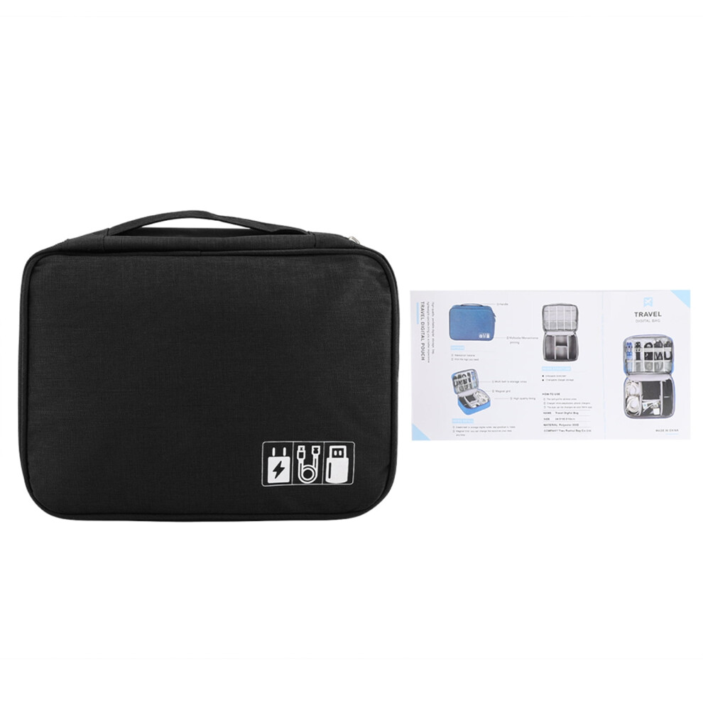 Storage Bag For Usb Cable Power Bank Headphones Black 971050850399