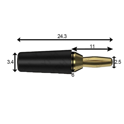 Banándugó Aranyozott 2,5 mm 10 db 2
