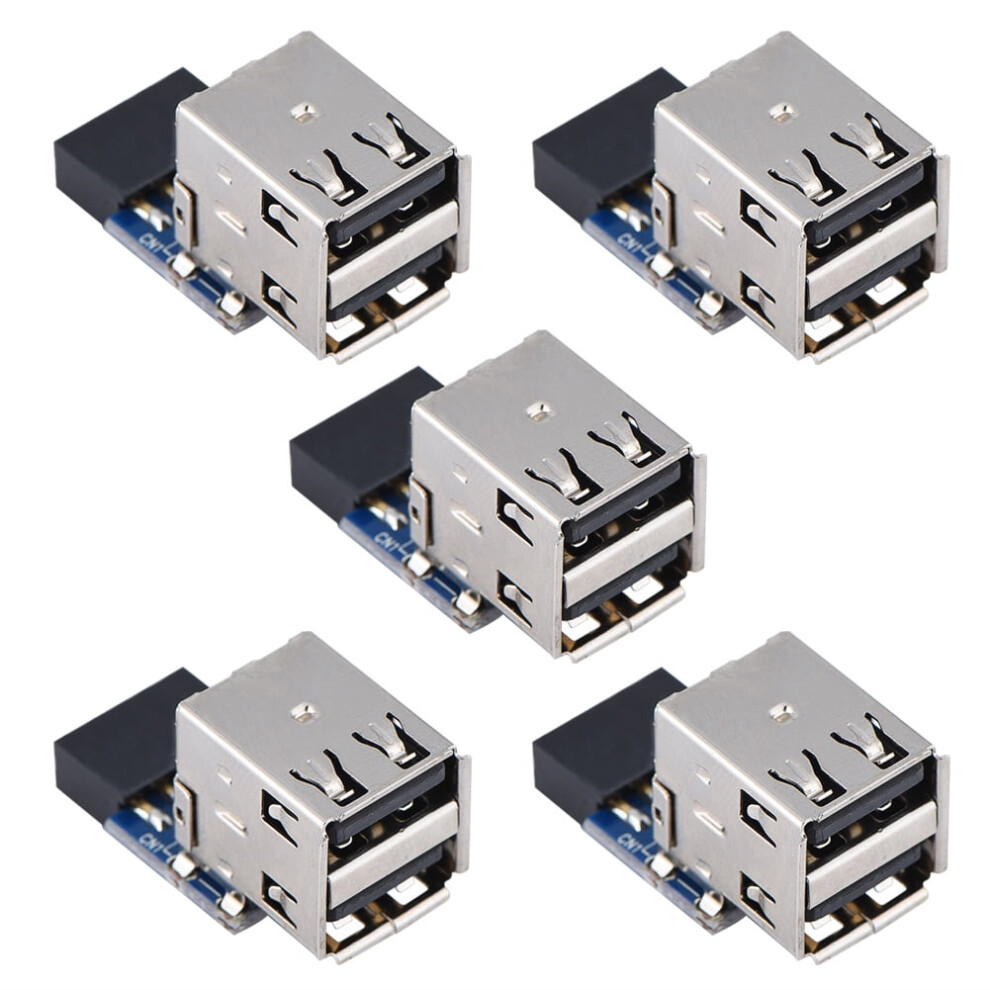 Usb 2.0 Motherboard Connector 9/10-Pin To 2 Type-A Ports Black 971050851044