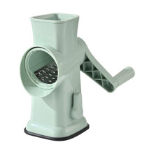 Multifunctional Vegetable Chopper & Fruit Slicer - Fast Spiralizer for Noodles & Slices, Manual Grinder, Green Kitchen Gadget