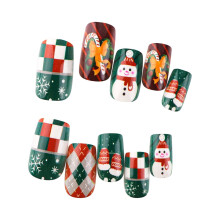 Coffret cadeau de Noël Ozmmyan Hot Selling24Christmas avec faux ongles et flocons de neige pour Halloween