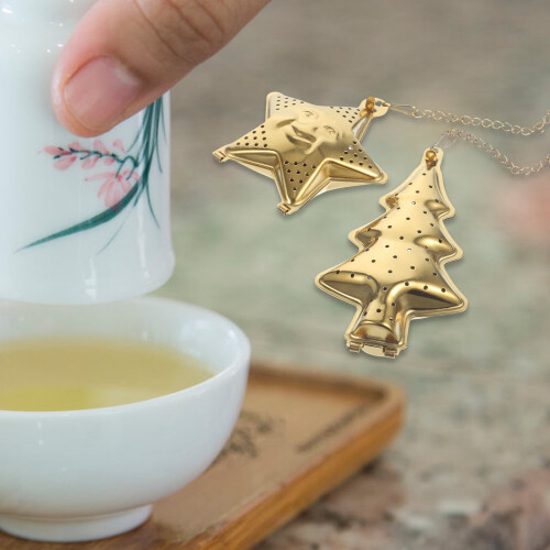 Tee-Ei-Filter aus Edelstahl mit Kette, 6-teilig 2