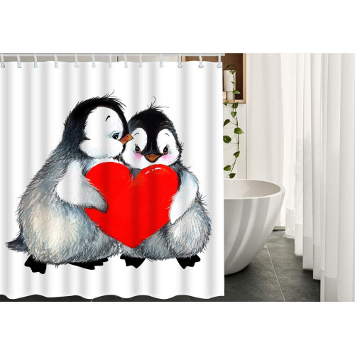 Duschvorhang „Pinguin“, wasserdicht, Polyester, 183 x 183 cm 1