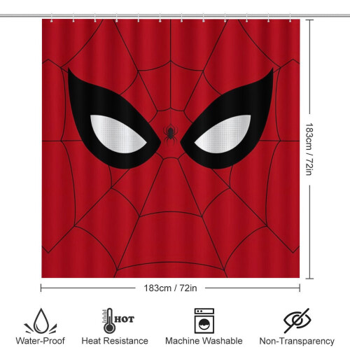 Spiderman polyester shower curtain 72 x 72 inches 1