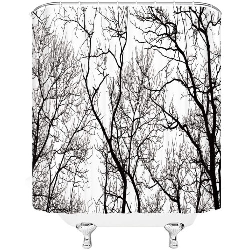 Sprchový záves Forest Tree Polyester 60x72 palcov 1