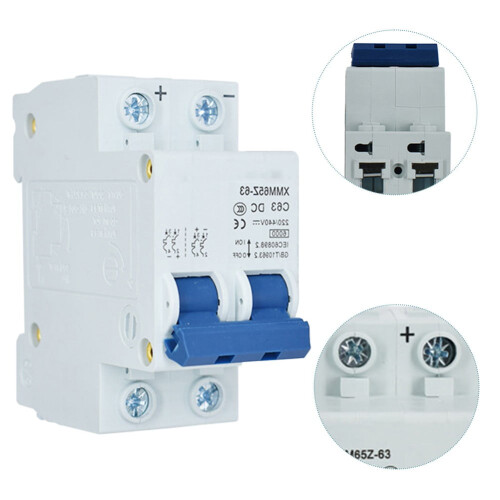 Disjuntor CC solar de 2 polos e 32 A 1