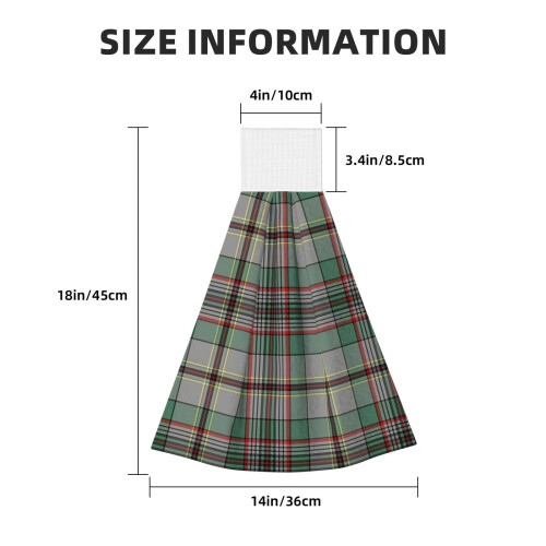 Χειροπετσέτες Scottish Clan Craig από καρό ύφασμα με θηλιά Velcro, 1