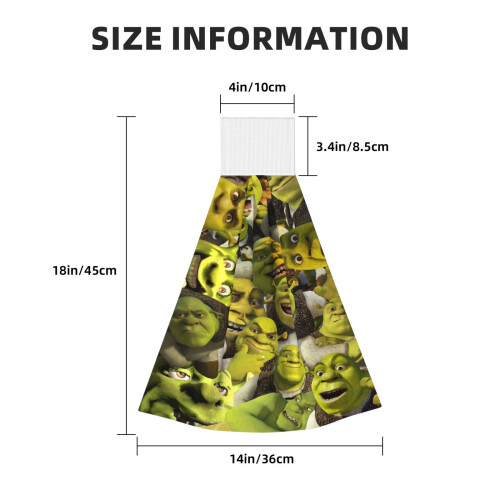 Χειροπετσέτες Shrek από κοραλί βελούδο με θηλιά Velcro 1