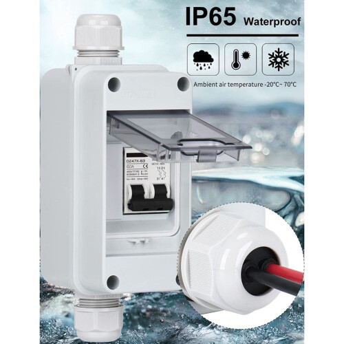 PV DC-scheider 12-240V Waterdichte zonnebox 2