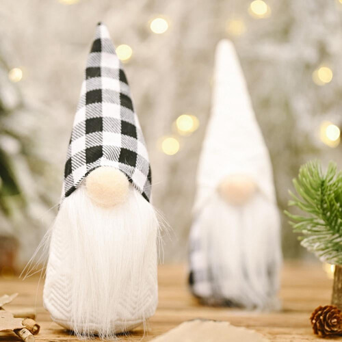 Christmas gnome ornaments black and white 2 pcs 1