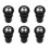 Toilet Seat Hinge Screw Set Black 6 pcs 8