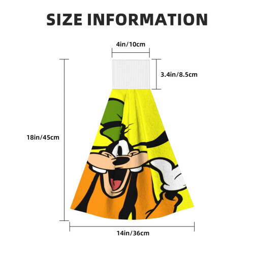 Χειροπετσέτες Goofy Coral Velvet με θηλιά Velcro 1