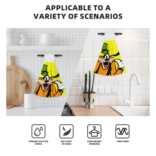 Χειροπετσέτες Goofy Coral Velvet με θηλιά Velcro 2