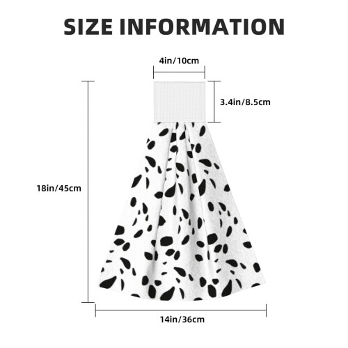 Handdoeken met dalmatiërprint, koraalfluweel, 2-pack 1