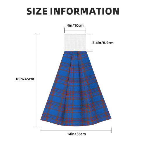 Χειροπετσέτες Elliot Tartan από σιφόν με θηλιά Velcro, κοραλί 1