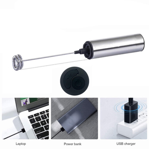 Mousseur à lait électrique portable et réglable (1 pièce) 1