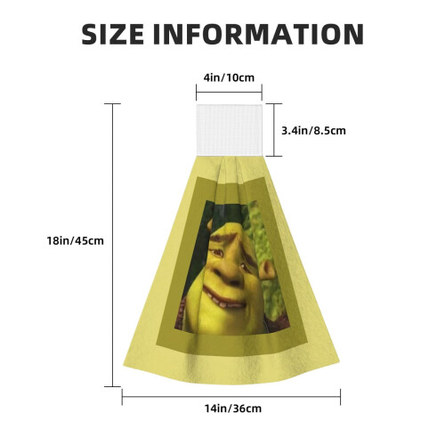 Χειροπετσέτες Shrek από κοραλί βελούδο με θηλιά Velcro 1