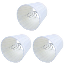 3X Fabric Chandelier Lampshade Holder Clip Sconce Beside Bed Lamp Hanging Light, Light Yellow