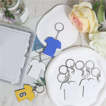 144Pcs Sublimation Keychain Blanks Bulk - Sublimation Blanks Keychain with White Protective Film - Sports Keychain