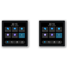 2X Tuya T3E Panel-Schalter Touchscreen-Panel EU Control Panel-Schalter Zigbee Home Wand-Lichtschalter, Weiß