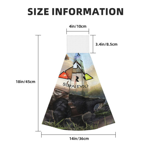 Ark Survival Evolved korall bársony kéztörlő tépőzárral 1