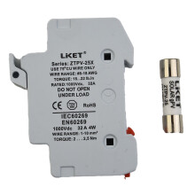 Uchwyt bezpiecznika fotowoltaicznego 1000 V DC 10 x 38 mm do ochrony systemu