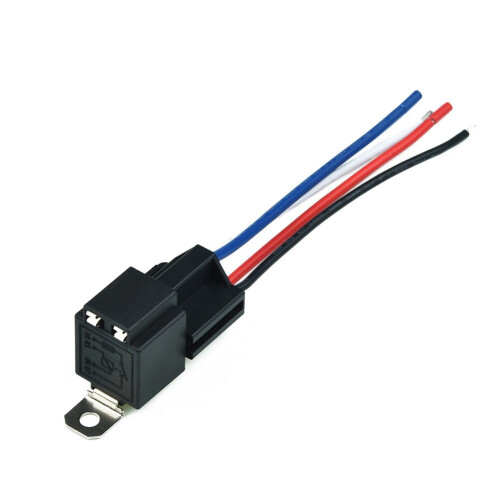 Υψηλής ποιότητας ρελέ 12V 4 ακίδων με βάση/καλώδια/ασφάλεια υποδοχής 30A Amp Spst 1