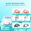 Ultrasonic Denture Cleaner 180ml 43kHz Pearl White 6