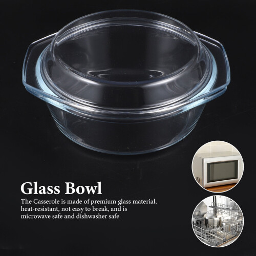 Plat à four en verre pour micro-ondes (1 pièce) 2
