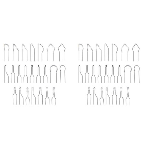 46Pcs Pyrography Wire Tips Heat Resistant Wood Burning Tips Replacement Shape Pyrography Wire Pen Nibs for Wood Burning