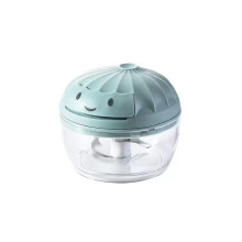 Tocator 160ml Manual Vegetable Chopper, Blue, Portable for Vegetables Fruits Nuts