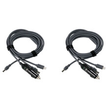 2X for Starlink Power Cable TYPE-C Car Charger Power Cable USB Three-in-One Power Supply 3 Meters