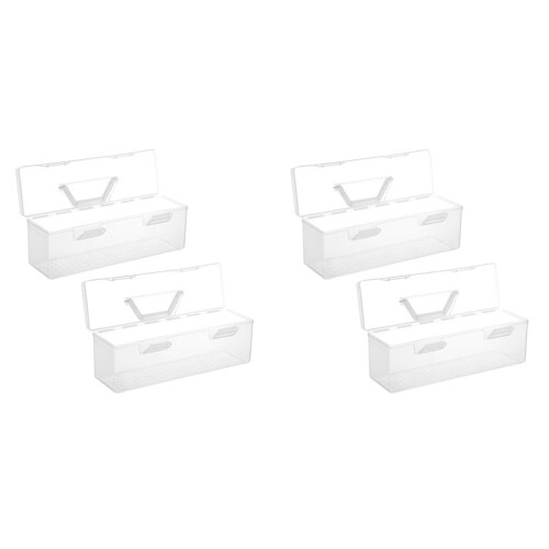 4Pcs Paint Storage Box  Storage Box Handle,30 Bottle Capacity Paint Storage Box for 2 Fluid Ounces Acrylic Paint
