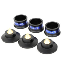 3X Speaker Isolation Spikes Speaker Base Pads with Non-Slip Base Pad Aluminium Anti-Vibration for Turntable Amplifier B
