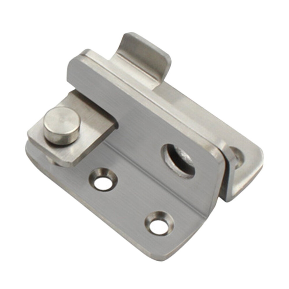 Door Latch Deadbolt Slide Lock Stainless Steel Black 928028848087