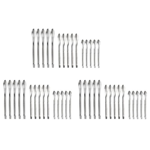 45PCS Lab Spatula Stainless Steel Lab Spoon  Scoop Laboratory Tiny Spoon for Reagent Sampling Mixing