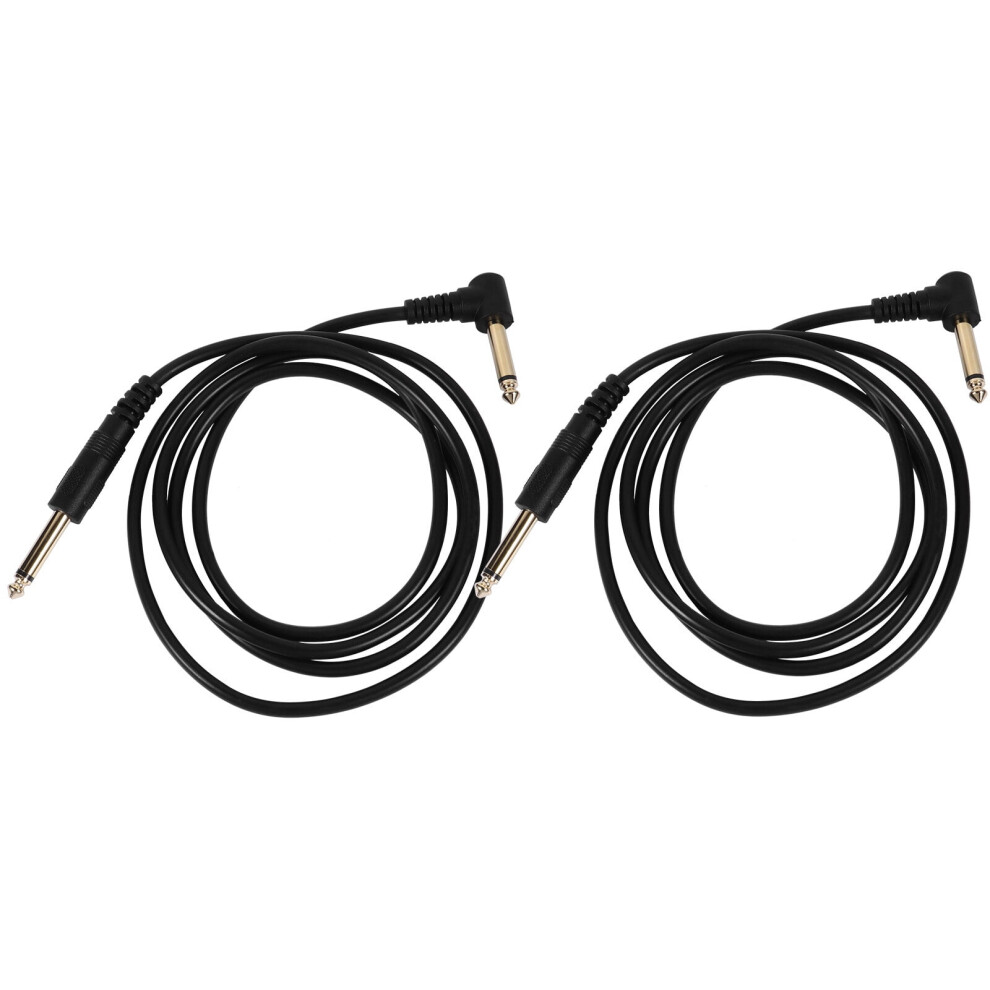 Guitar Patch Cable 6.35Mm Straight To Right Angle 1.5M 2Pcs 928028859182