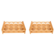 2X Shotglasset Shot Glass Brickhållare med 12 Hål Serveringsställ Organizer för Tequila Whisky Brandy-Party Club Bar