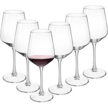 Wine Glasses Set of 8, 12 oz Red and White