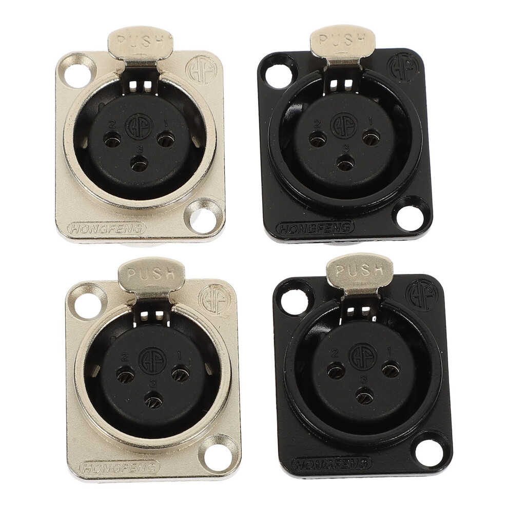 Xlr Female Jacks Chassis Mount 3-Pin Audio Sockets 4Pcs 928028859359