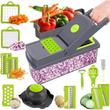 OBERHOFFER 14-in-1 Multifunctional Tool Set Plastic/Steel Green/Gray Outdoor Repair Home Essential