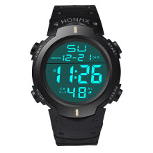 Quinlirra Paascadeaus voor dames en heren, uitverkoop, modieuze heren- en jongenshorloges met LCD-digitale stopwatch, datumweergave en rubberen