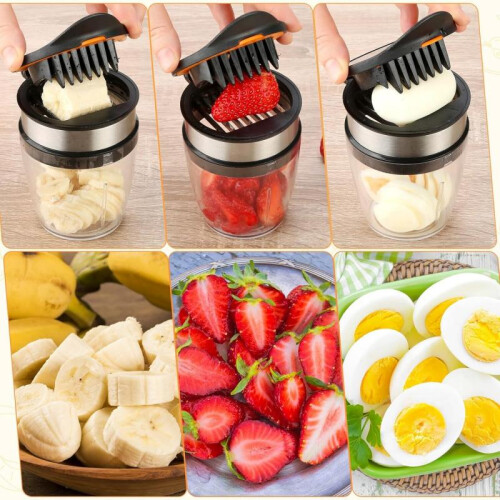 Feliator cu pahar pentru oua, fructe, legume, set cu 3 forme 2