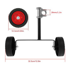 Roue de support Quinlirra compatible avec les tondeuses à batterie au lithium, roue auxiliaire universelle pour tondeuses à dos et outils de jardin.