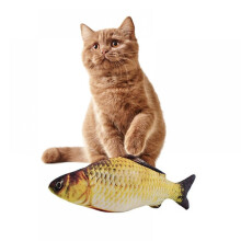 11" elektrisk rörlig fiskleksak för katt realistisk interaktiv floppande fisk katt sparkande kattmynta leksaker för inomhuskatter husdjur kattunge
